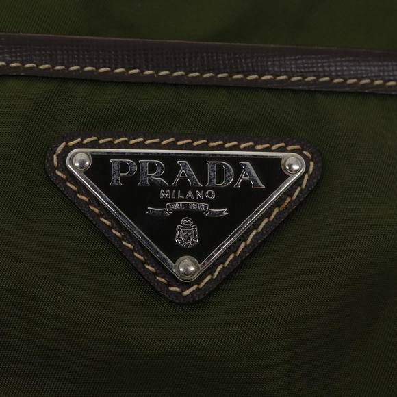 PRADA Tote Bag Nylon Khaki Auth bs4609 - Picture 9 of 16